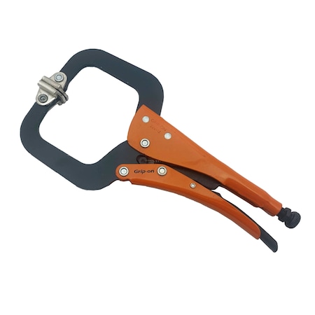 Grip-On 12"C-CLAMP SWIVEL TIPS-ORANGE GR22412